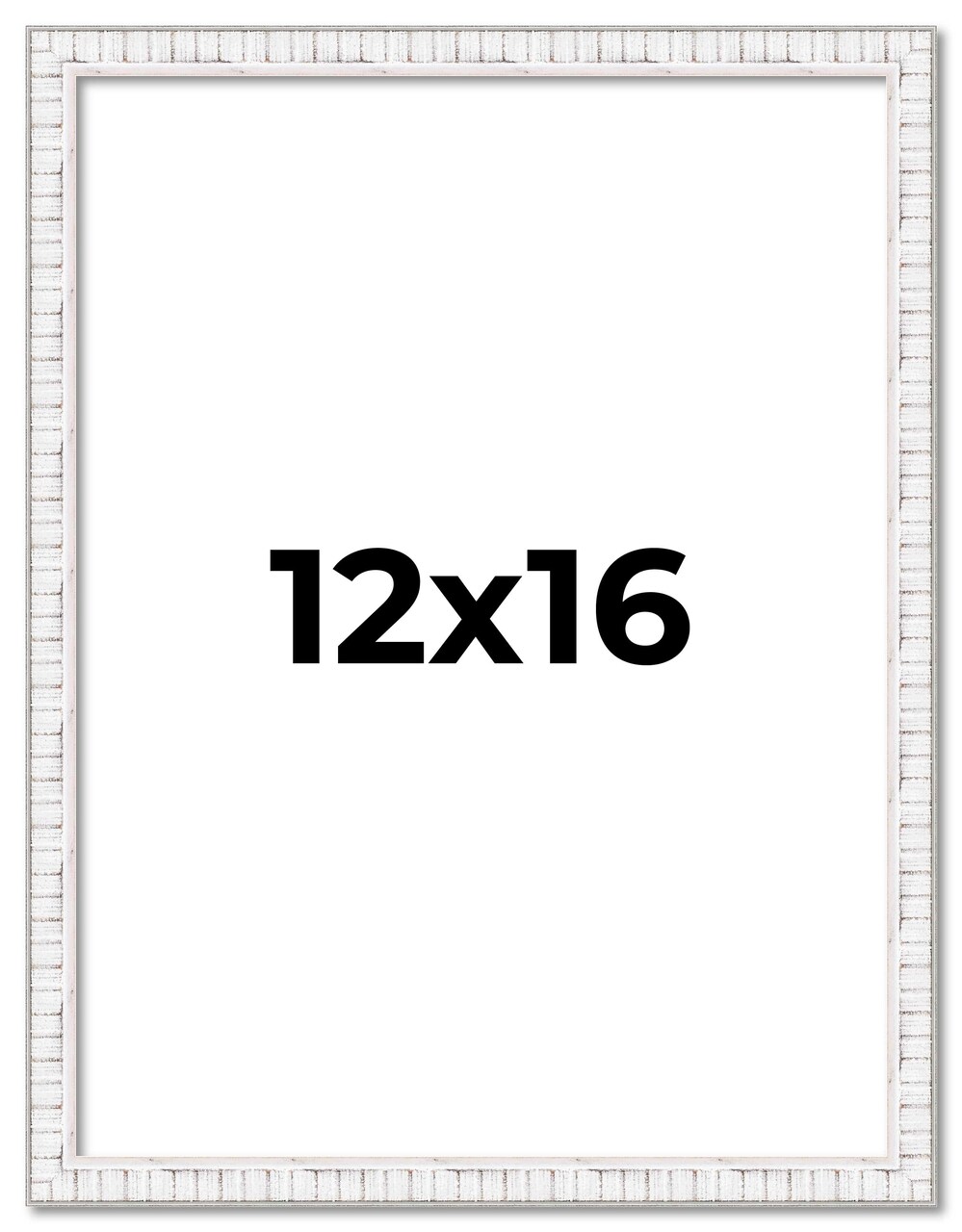 Textured White Picture Frame - UV Acrylic, Foam Board Backing, Hanging Hardware